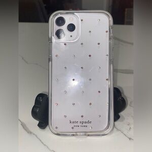 kate spade Clear Case with Multicolor Gem Accents